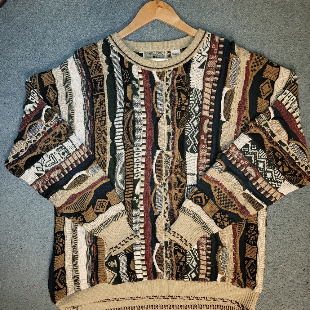 Idea Uomo Italian made sweater. Size XL. "Biggie Smalls" look alike sweater.